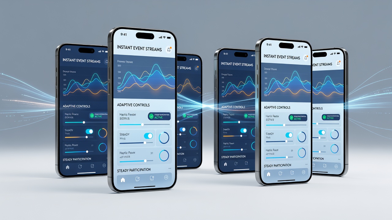 Adaptive Kontrollen in einer mobilen App passen sich an Live-Datenströme an