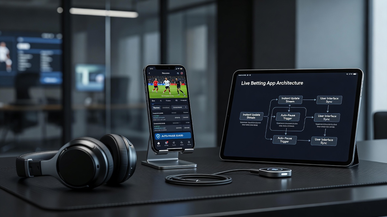 Darstellung einer App-Oberfläche mit Live-Stream und automatischer Pausenaufforderung