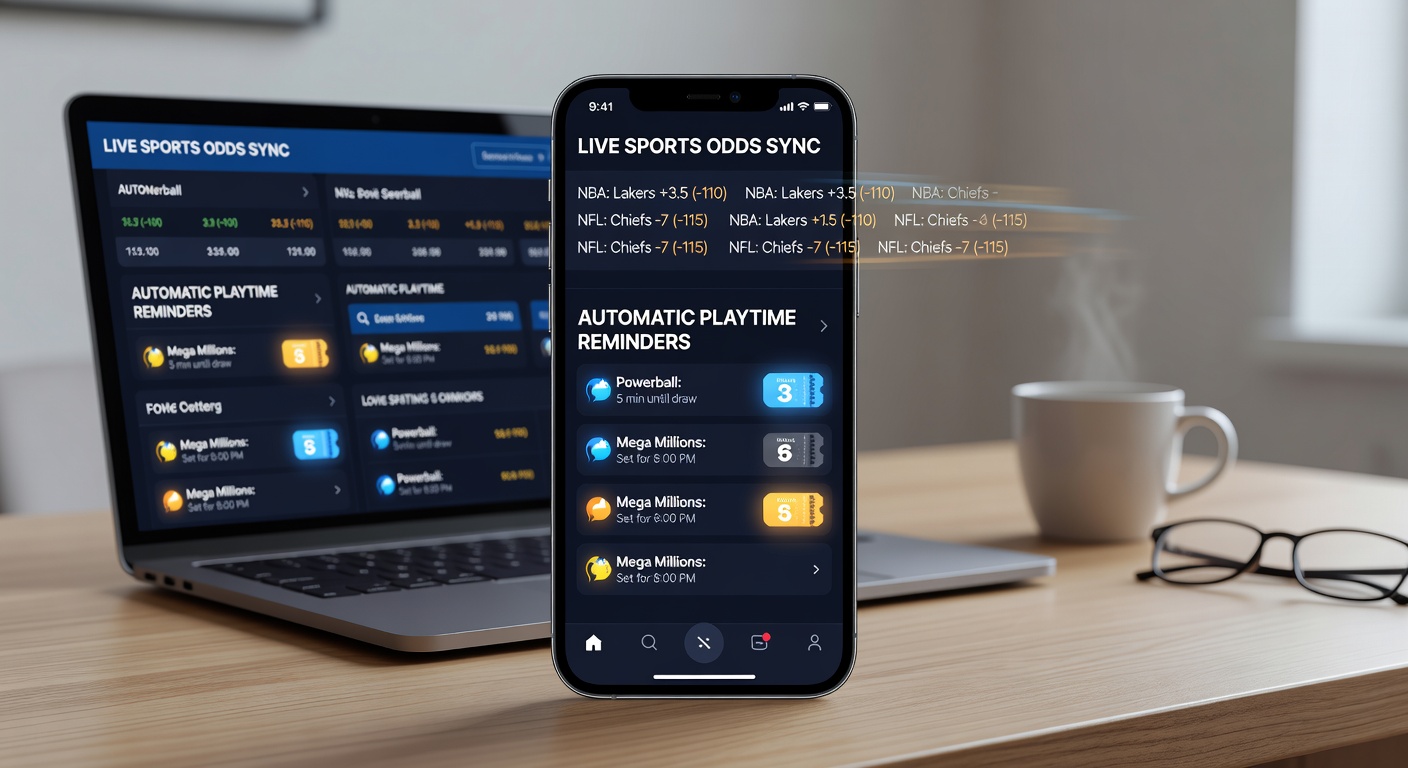 Smartphone-App mit Live-Sportquoten und Erinnerungsfunktion auf dem Display